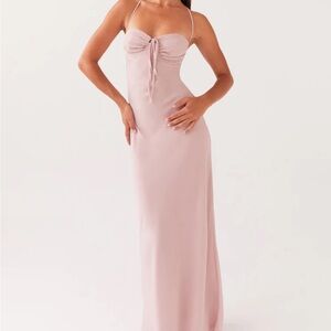 Peppermayo Pink Halter Maxi Dress Peppermayo Mauve 4 NWT Strappy Wedding Summer